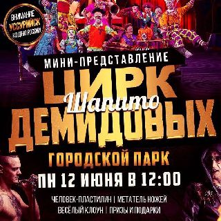 В честь празднования Дня России Цирк-шапито Демидовых даст бесплатное мини-представление в городском парке Уссурийска 12 июня в 12-00