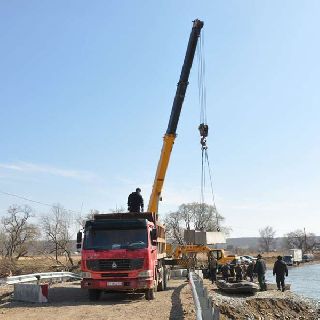 ОАО «Примавтодор» начал восстанавливать переправу в Кроуновке