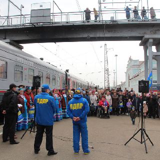 Агитационный поезд либерально-демократической партии России сделал остановку в Уссурийске