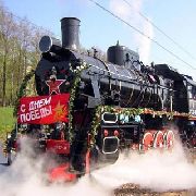 Уникальный поезд под названием «Армия Победы» направляется по Транссибирской магистрали в Уссурийск