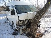 В Уссурийске пьяный мужчина чуть не расстался с жизнью, врезавшись в дерево на угнанном им автомобиле
